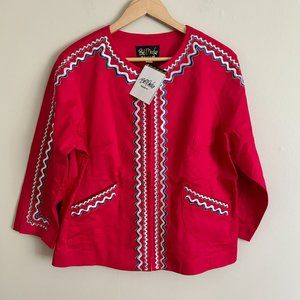 Bob Mackie Red Zip Jacket